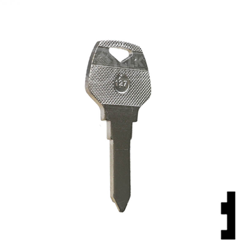 Uncut Key Blank | Harley Davidson | X127 Power Sport Key Ilco