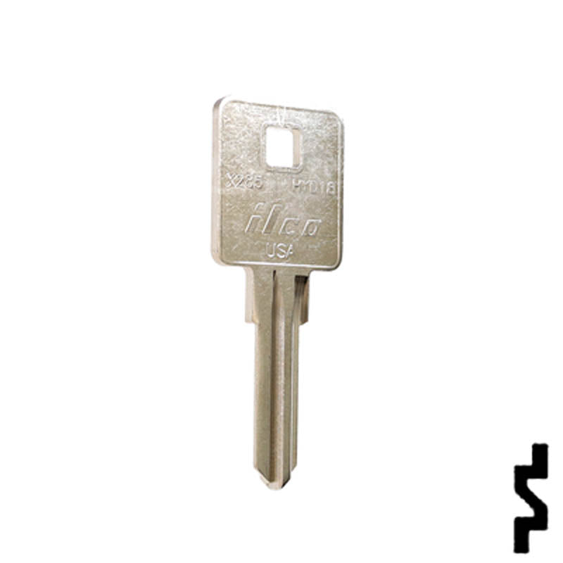 Uncut Key Blank | Harley Davidson | X285, HYD18 Power Sport Key Ilco