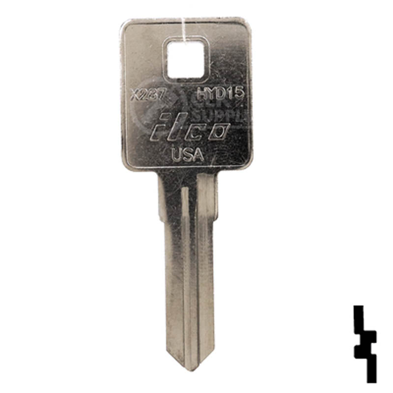 Uncut Key Blank | Harley Davidson | X287, HYD15 Power Sport Key Ilco