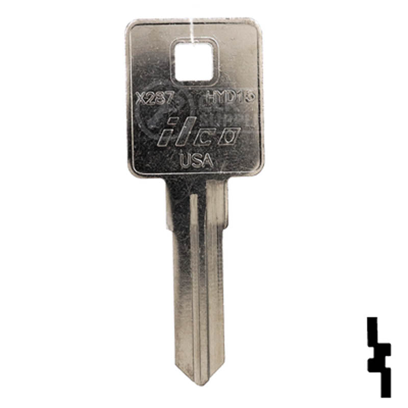 Uncut Key Blank | Harley Davidson | X287, HYD15 Power Sport Key Ilco