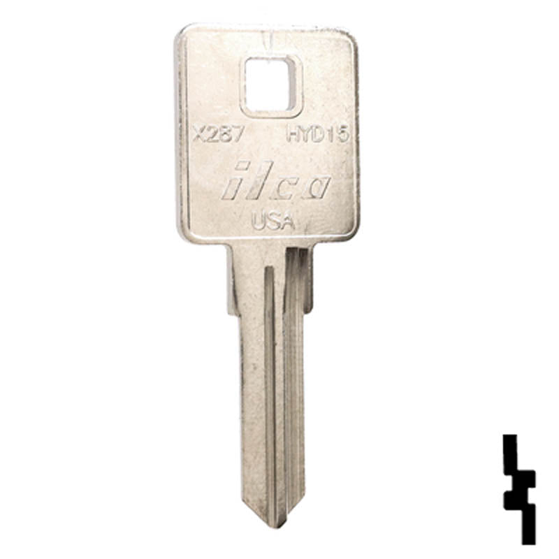 Uncut Key Blank | Harley Davidson | X287, HYD15 Power Sport Key Ilco