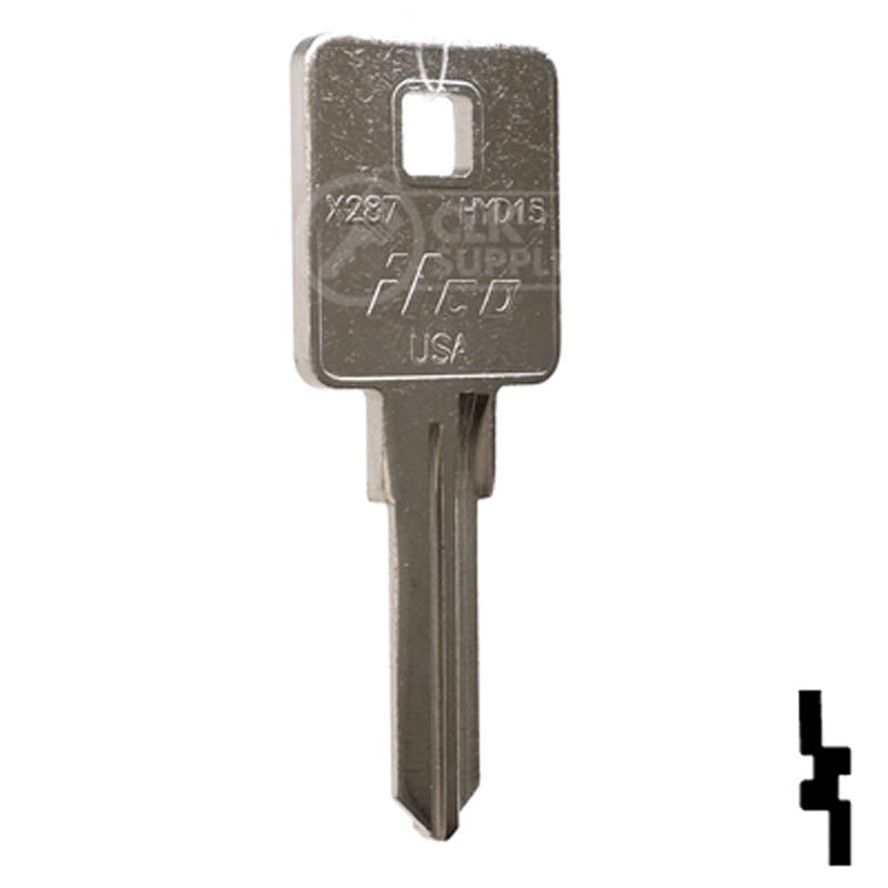 Uncut Key Blank | Harley Davidson | X287, HYD15 Power Sport Key Ilco