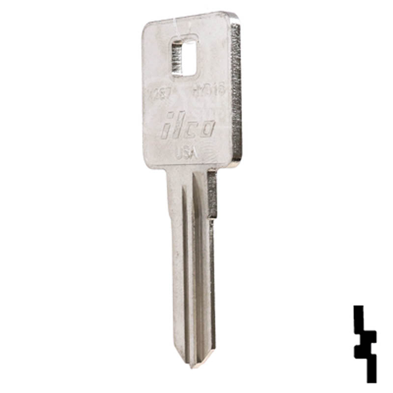 Uncut Key Blank | Harley Davidson | X287, HYD15 Power Sport Key Ilco