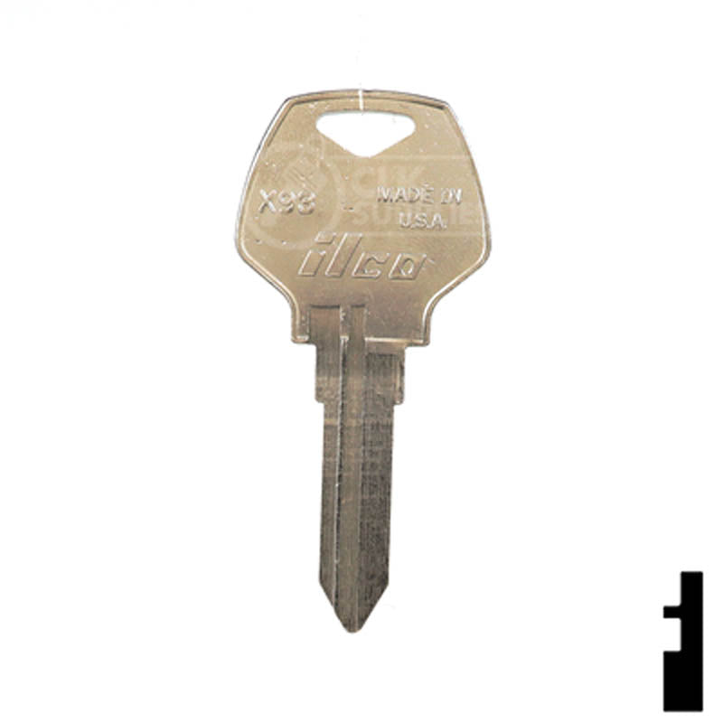 Uncut Key Blank | Harley Davidson | X93 Power Sport Key Ilco
