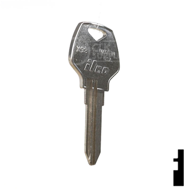 Uncut Key Blank | Harley Davidson | X93 Power Sport Key Ilco