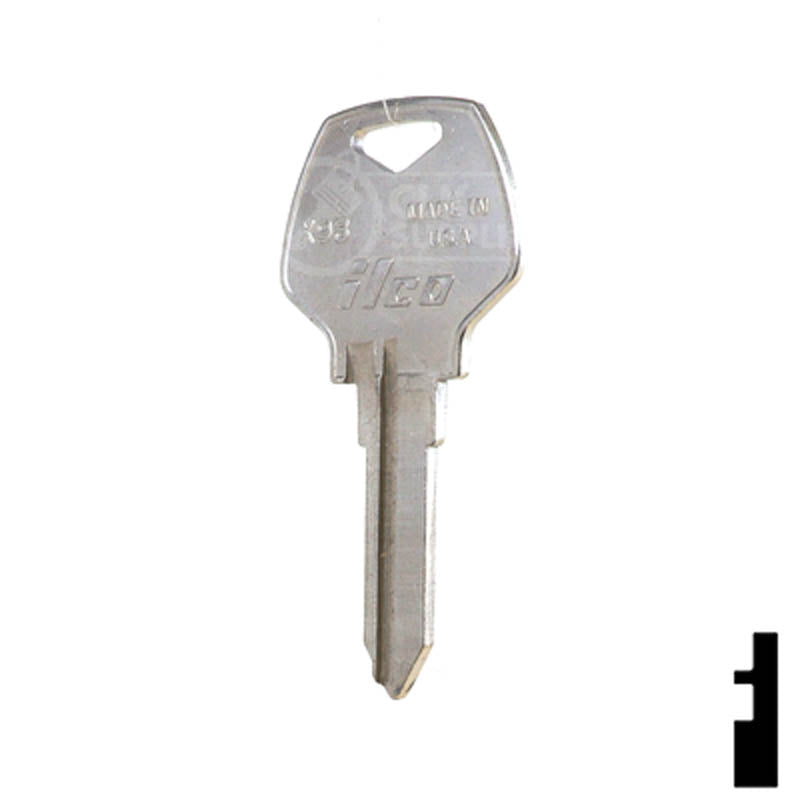 Uncut Key Blank | Harley Davidson | X93 Power Sport Key Ilco