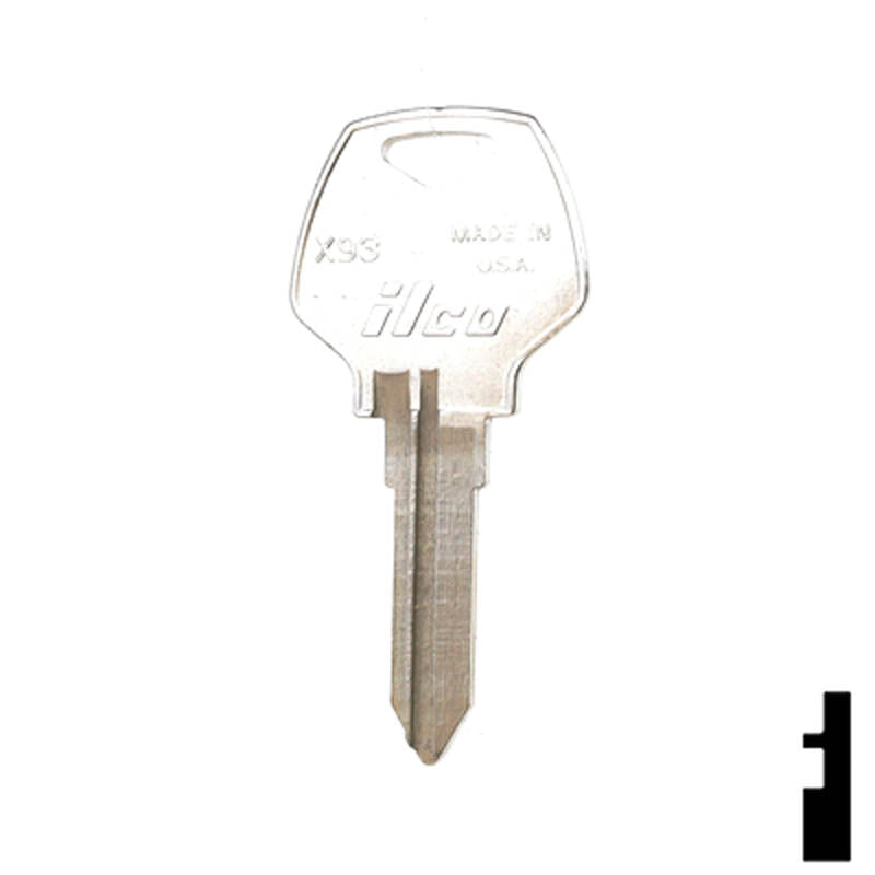 Uncut Key Blank | Harley Davidson | X93 Power Sport Key Ilco