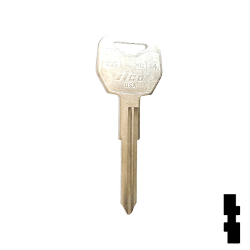 Uncut Key Blank | Honda Motorcycle | X291, HD114 Power Sport Key Ilco