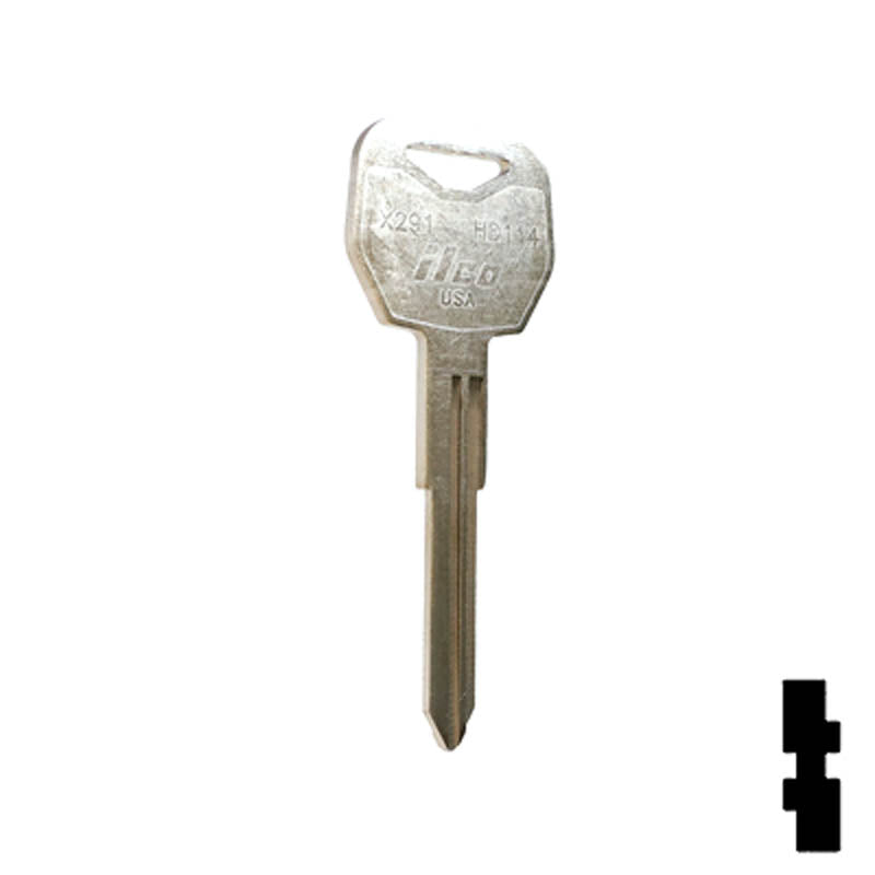 Uncut Key Blank | Honda Motorcycle | X291, HD114 Power Sport Key Ilco