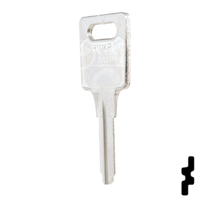 Uncut Key Blank | Huwil | HW4R Power Sport Key Ilco