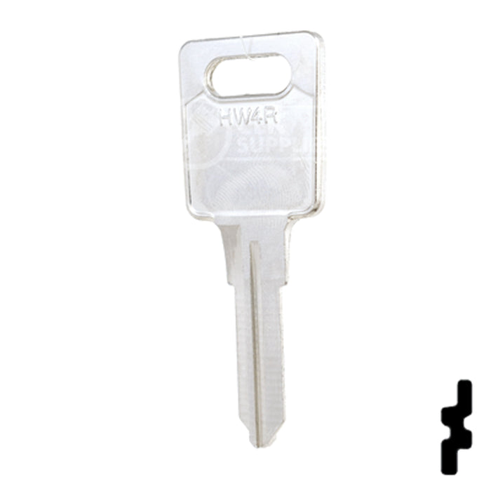 Uncut Key Blank | Huwil | HW4R Power Sport Key Ilco