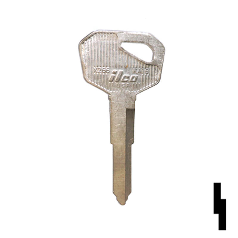 Uncut Key Blank | Kawasaki| KA16-NP, KW16C-P Power Sport Key Ilco
