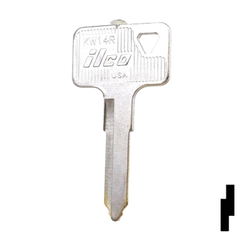 Uncut Key Blank | Kawasaki | KW14R Power Sport Key Ilco