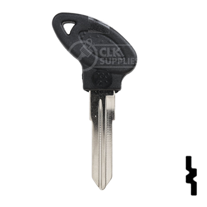 Uncut Key Blank | Piaggio Scooter | PGO-2P Power Sport Key JMA USA