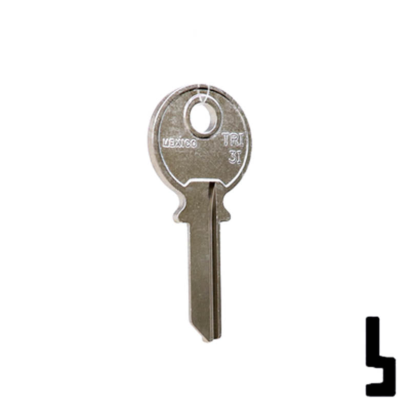 Uncut Key Blank | Tri-Circle | TRI-3I Power Sport Key JMA USA