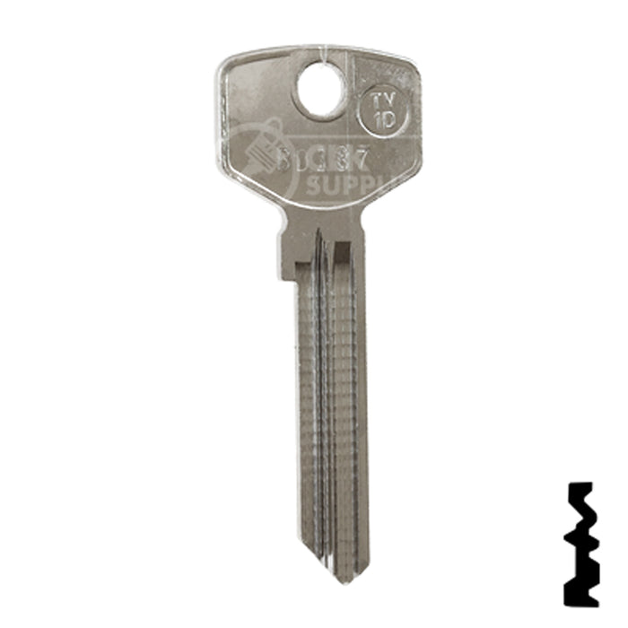 Uncut Key Blank | Trio Ving | BD187 Power Sport Key Framon Manufacturing Company, Inc