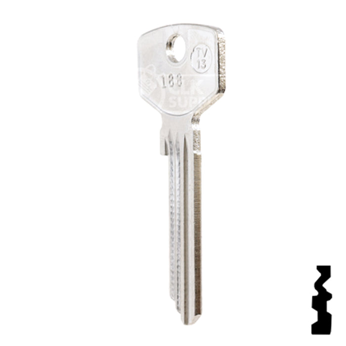 Uncut Key Blank | Trio Ving | BD188 Power Sport Key Framon Manufacturing Company, Inc