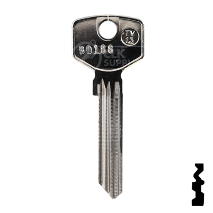 Uncut Key Blank | Trio Ving | BD188 Power Sport Key Framon Manufacturing Company, Inc