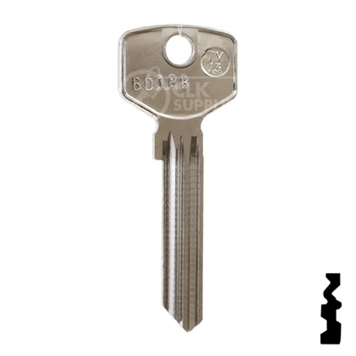 Uncut Key Blank | Trio Ving | BD188 Power Sport Key Framon Manufacturing Company, Inc