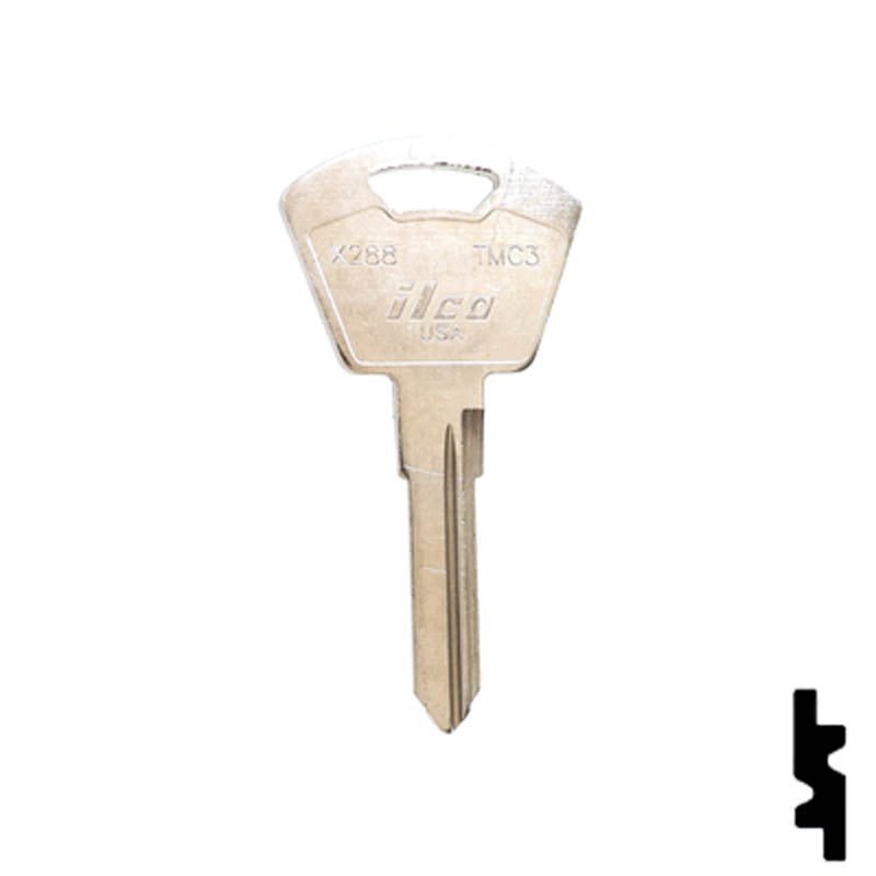 Uncut Key Blank | Triumph Motorcycle | X288, TMC3 Power Sport Key Ilco