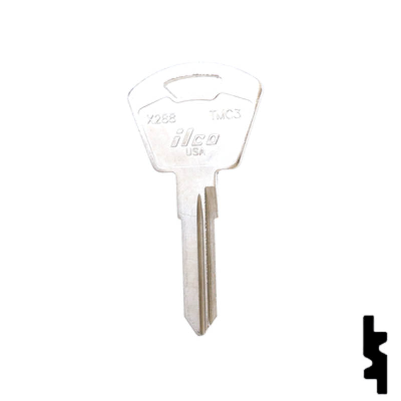 Uncut Key Blank | Triumph Motorcycle | X288, TMC3 Power Sport Key Ilco