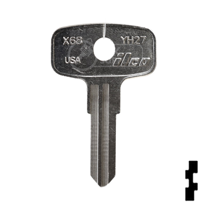 Uncut Key Blank | Yamaha | X68, YH27 Power Sport Key Ilco