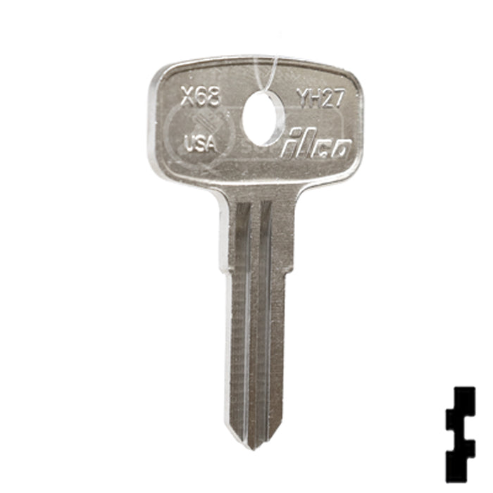 Uncut Key Blank | Yamaha | X68, YH27 Power Sport Key Ilco