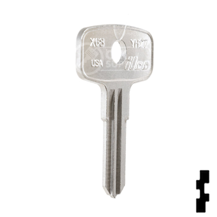 Uncut Key Blank | Yamaha | X68, YH27 Power Sport Key Ilco