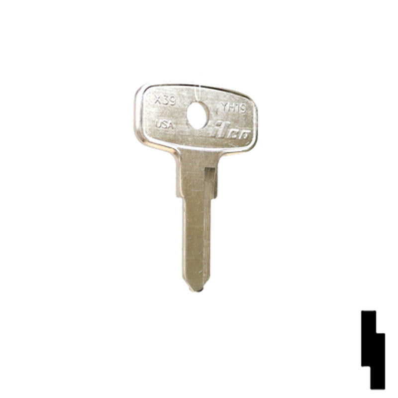Uncut Key Blank | Yamaha| YH19 Power Sport Key Ilco