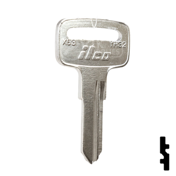 Uncut Key Blank | Yamaha | YH32, X63 Power Sport Key Ilco