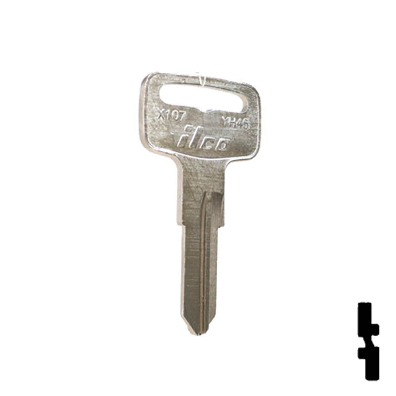 Uncut Key Blank | Yamaha | YH45, X107 Power Sport Key Ilco