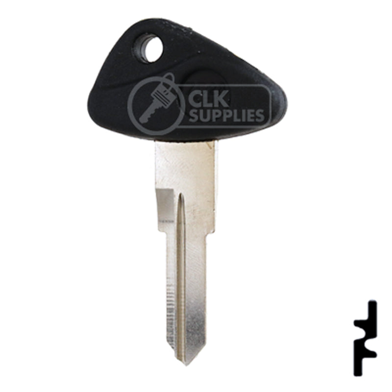 Uncut Plastic Head Key Blank | BMW, Zadi | ZD28RFP-SI Power Sport Key Ilco