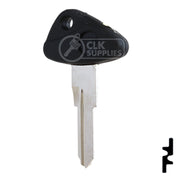 Uncut Plastic Head Key Blank | BMW, Zadi | ZD28RFP-SI Power Sport Key Ilco