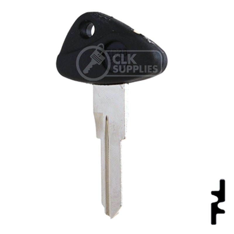 Uncut Plastic Head Key Blank | BMW, Zadi | ZD28RFP-SI Power Sport Key Ilco