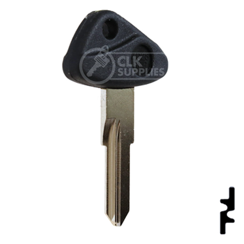 Uncut Plastic Head Key Blank | BMW, Zadi | ZD28RFP-SI Power Sport Key Ilco