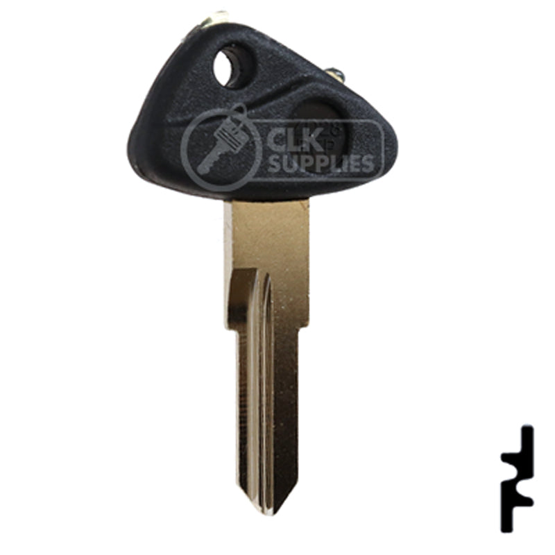 Uncut Plastic Head Key Blank | BMW, Zadi | ZD28RFP-SI Power Sport Key Ilco