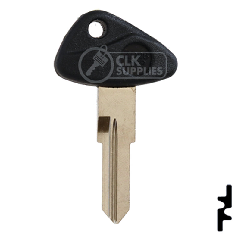 Uncut Plastic Head Key Blank | BMW, Zadi | ZD28RFP-SI Power Sport Key Ilco