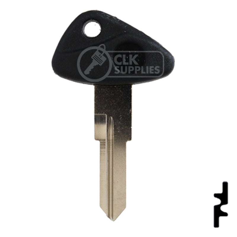 Uncut Plastic Head Key Blank | BMW, Zadi | ZD28RFP-SI Power Sport Key Ilco