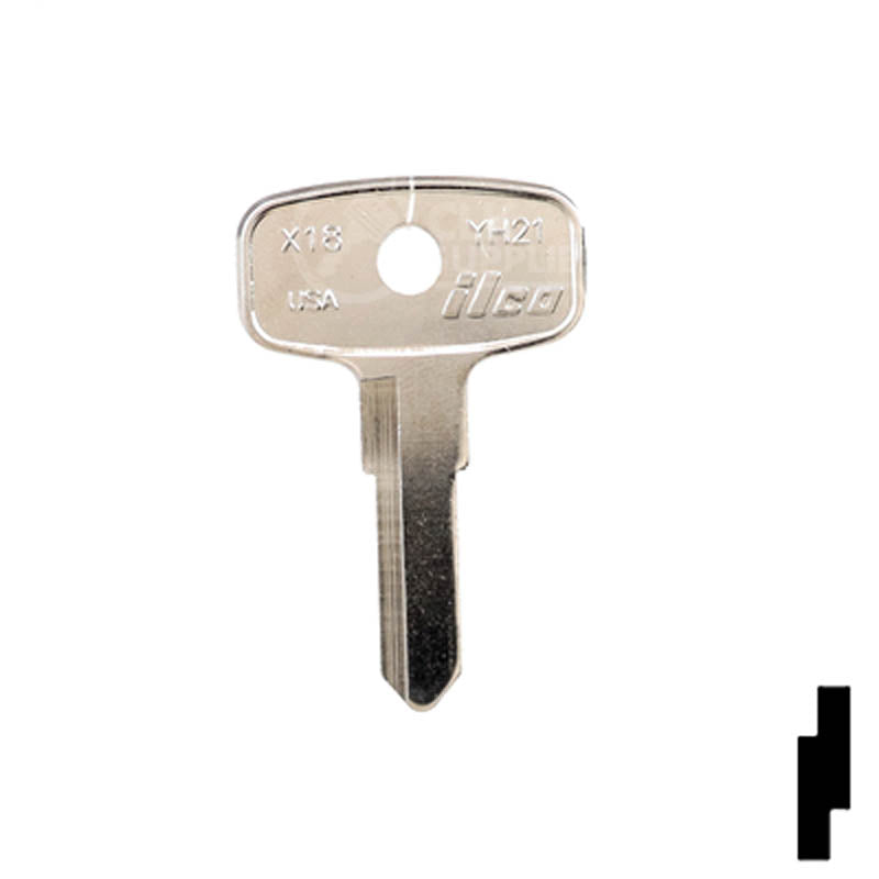X18 ( YH21 ) Yamaha, Kawasaki Motorcycle Key Power Sport Key Ilco