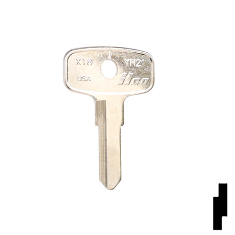 X18 ( YH21 ) Yamaha, Kawasaki Motorcycle Key Power Sport Key Ilco