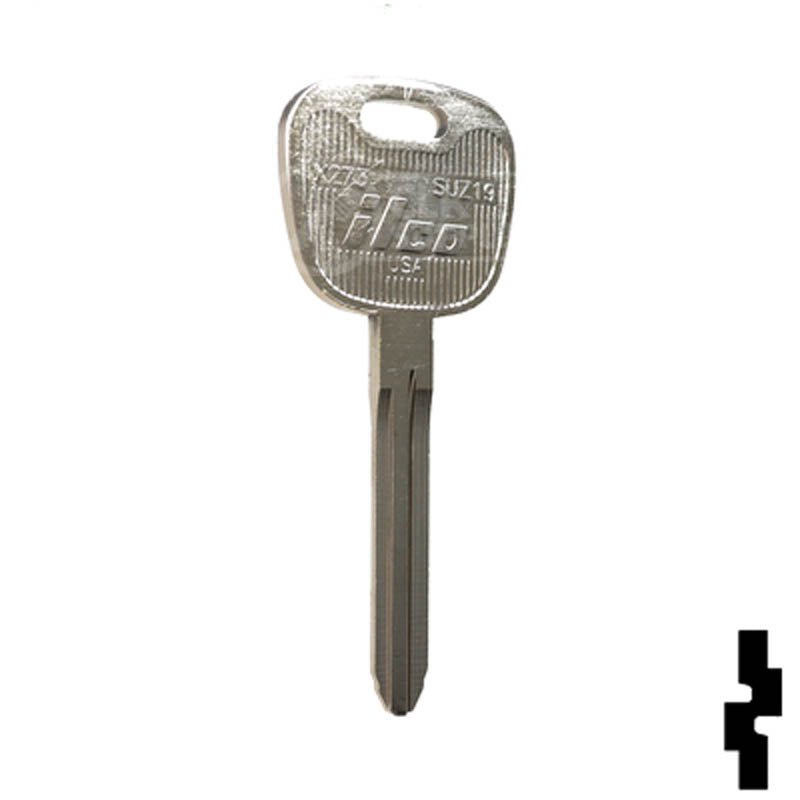 X273 ( SUZ19 ) Suzuki Motorcycle Key Blank Power Sport Key Ilco
