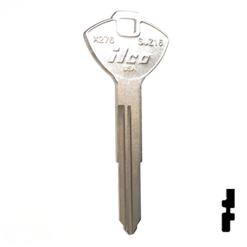 X276 ( SUZ16 ) Suzuki Motorcycle Key Power Sport Key Ilco