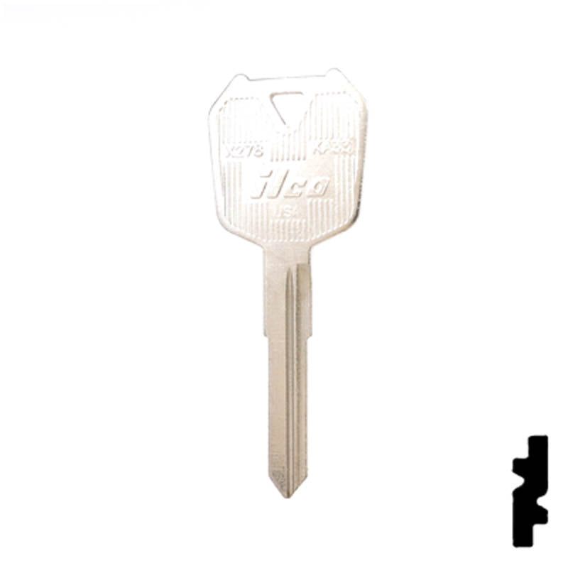 X278 (KA33) Kawasaki Motorcycle Key Power Sport Key Ilco