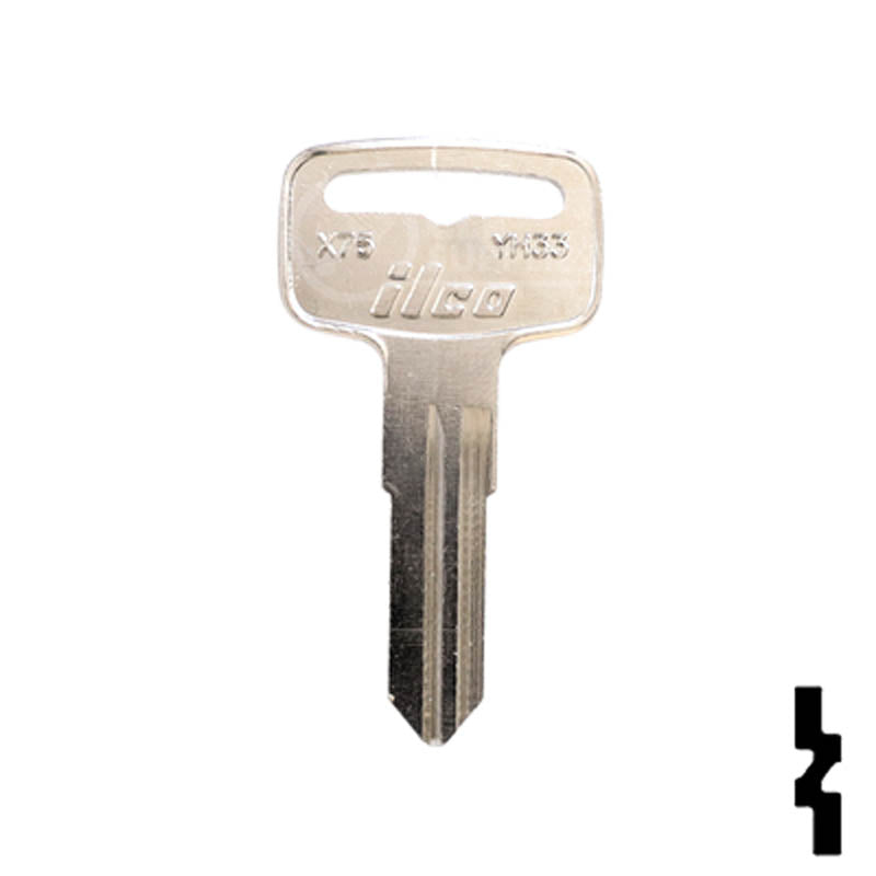 X75 ( YH33 ) Yamaha Key Power Sport Key Ilco