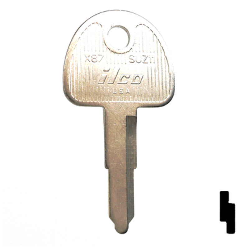 X87 ( SUZ11 ) Suzuki Motorcycle Key Power Sport Key JMA USA