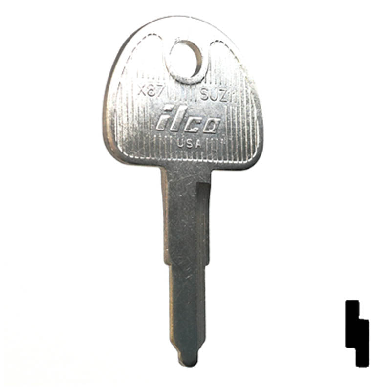 X87 ( SUZ11 ) Suzuki Motorcycle Key Power Sport Key JMA USA