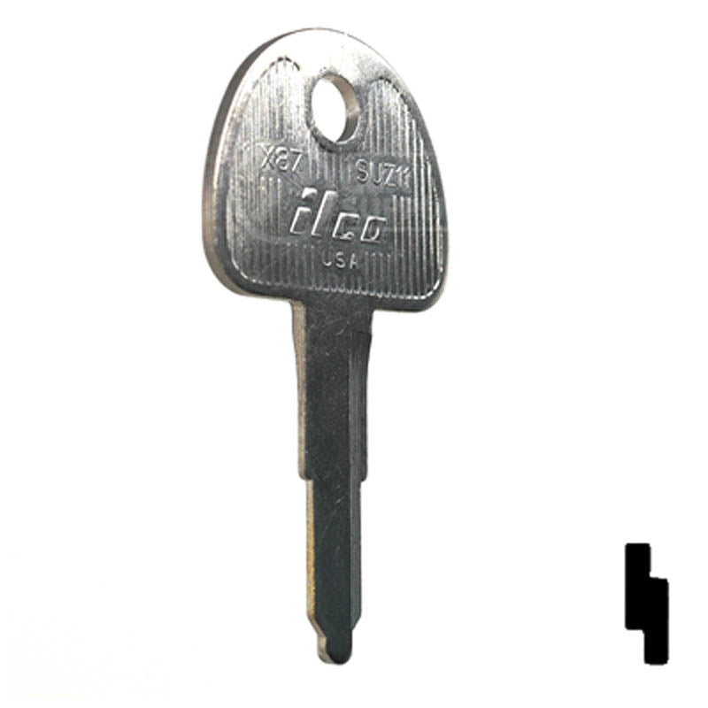 X87 ( SUZ11 ) Suzuki Motorcycle Key Power Sport Key JMA USA