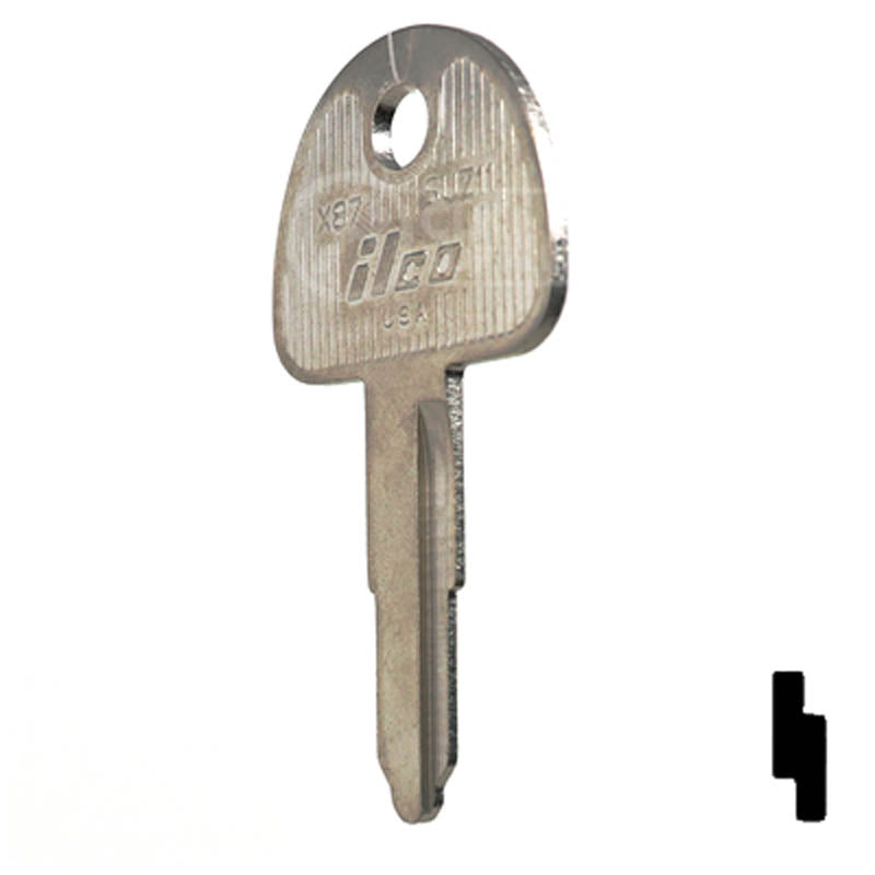 X87 ( SUZ11 ) Suzuki Motorcycle Key Power Sport Key JMA USA