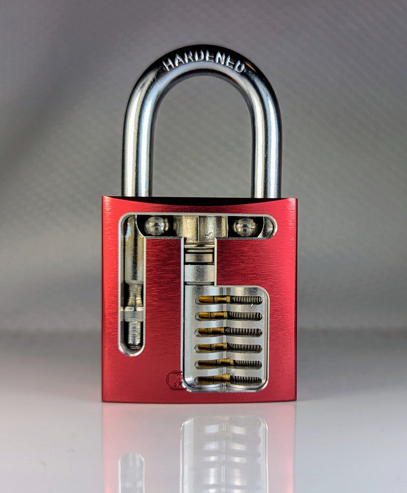 Red ABUS 72/40 Cutaway Padlock | Lock Picking Training Tool Practice Lock Cutaways LLC