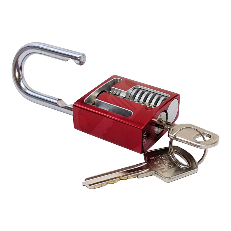 Red ABUS 72/40 Cutaway Padlock | Lock Picking Training Tool Practice Lock Cutaways LLC